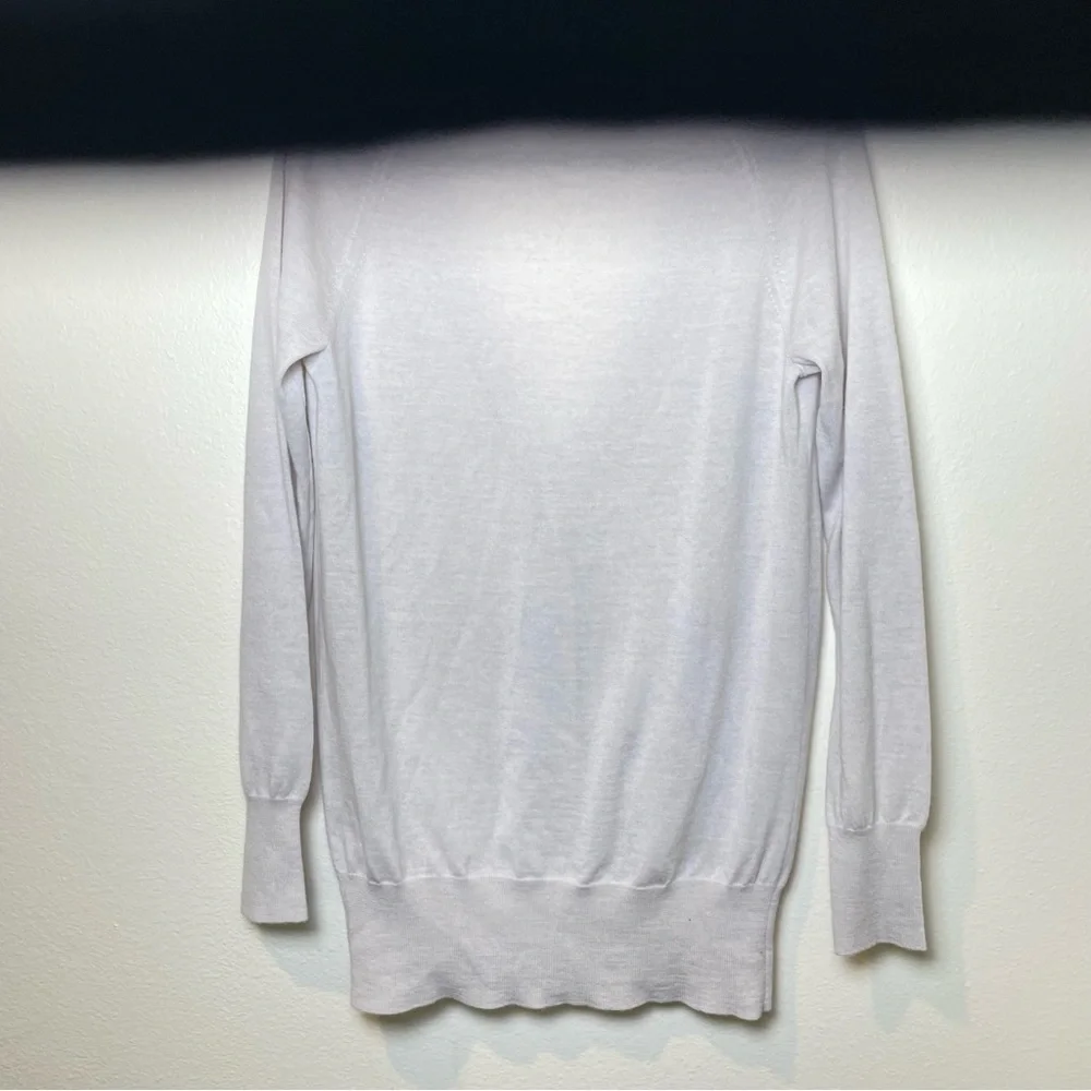 J.Crew 100% Wool Cream Knit V Neck Cardigan - Picture 4 of 4